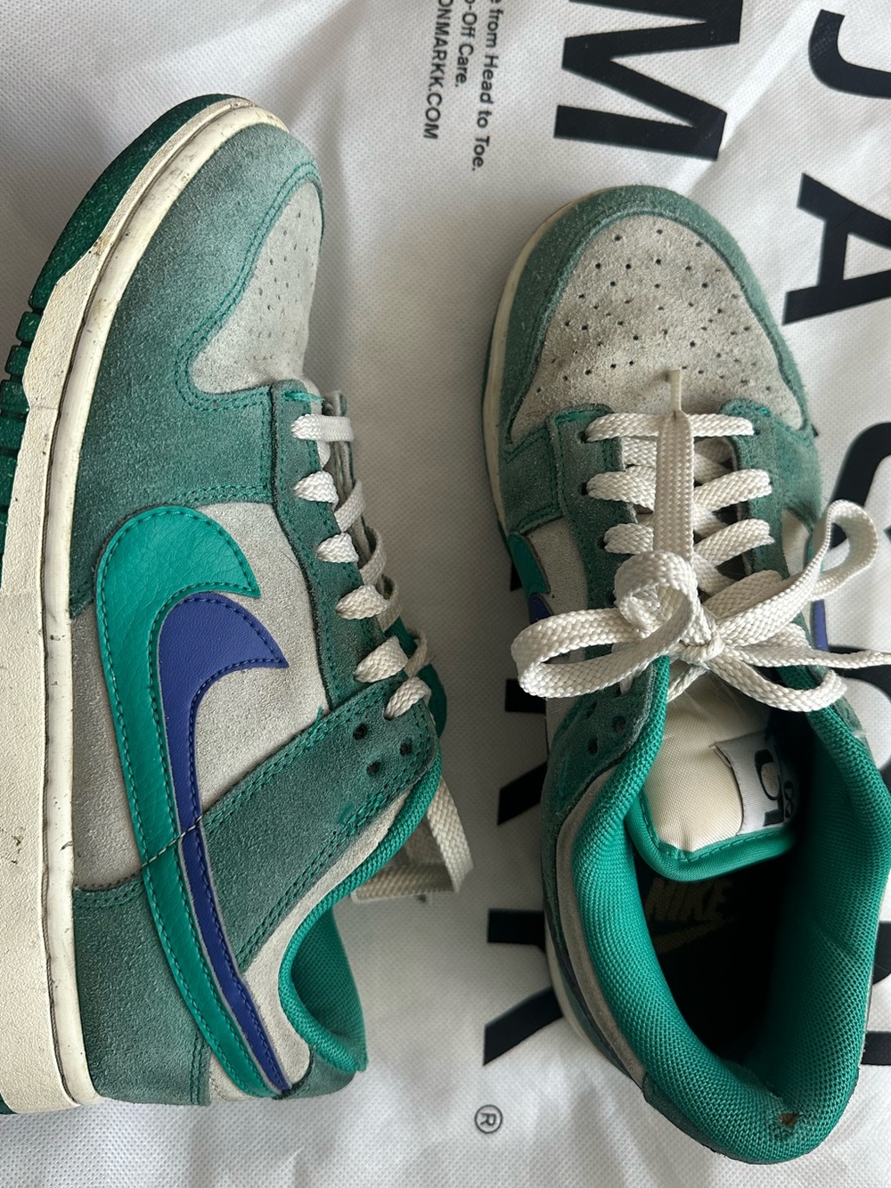 Nike Dunk Sneaker in Suede Teal and Blue size 38.5/uk5